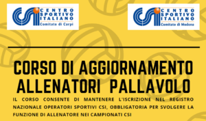 Corso di aggiornamento allenatore pallavolo